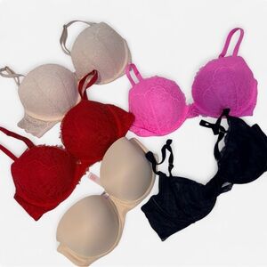 Bundle Deal* Victoria's Secret Elegant Lace Bra Set - Red, Pink, Black, Beige